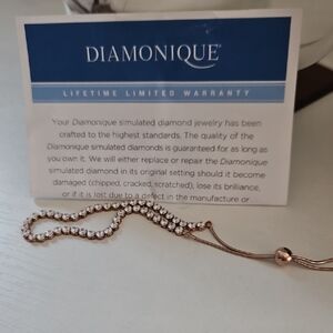 Diamonique Sparkling Rose Gold Bracelet